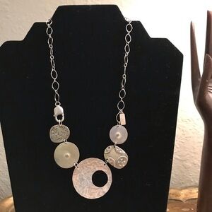 😎Artist Made Silver Multi Disc Necklace OOAK